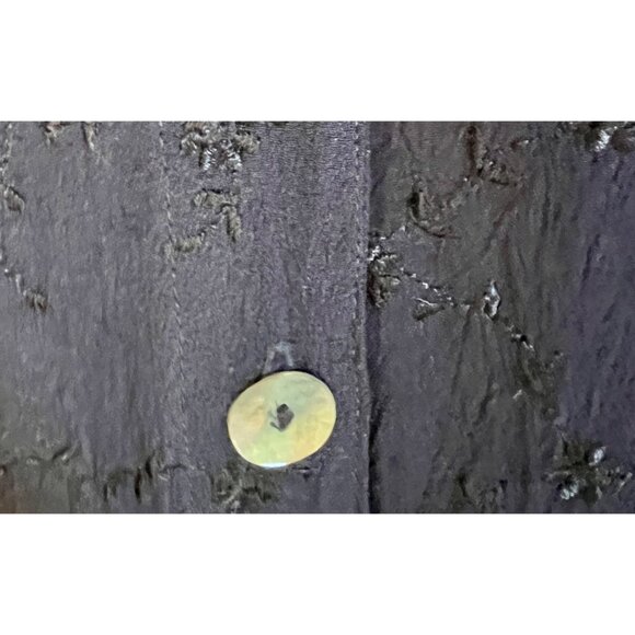 Carole Little Women’s 14 Navy Blue Embroidered Button Shirt & Rayon Pants NWT 80 - Picture 5 of 8